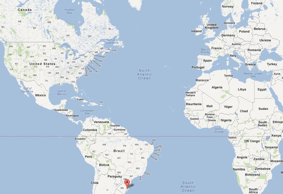 map of porto alegre world